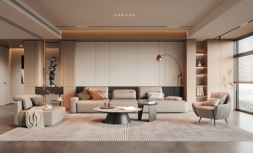 modern living room 3d model