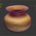 Shiny Golden Decorative Vase With Unique Wide Mouth And Round Ceramic Body For Home Decor