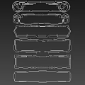 Modern science and technology lines science and technology lines modeling culture wall 3d model
