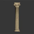 European Roman Columns Roman Columns Stone Columns 3d model