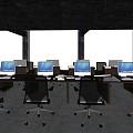 Industrial LOFT public office area office 3d model