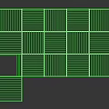 Green Grid Modular Scaffolding Structure With White Support Poles For Construction Use