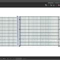 Metal Grid Fence With Vertical And Horizontal Bars For Security Boundary 3d model