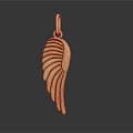 Golden Wing Shaped Pendant Decorative Accessory For Daily Use