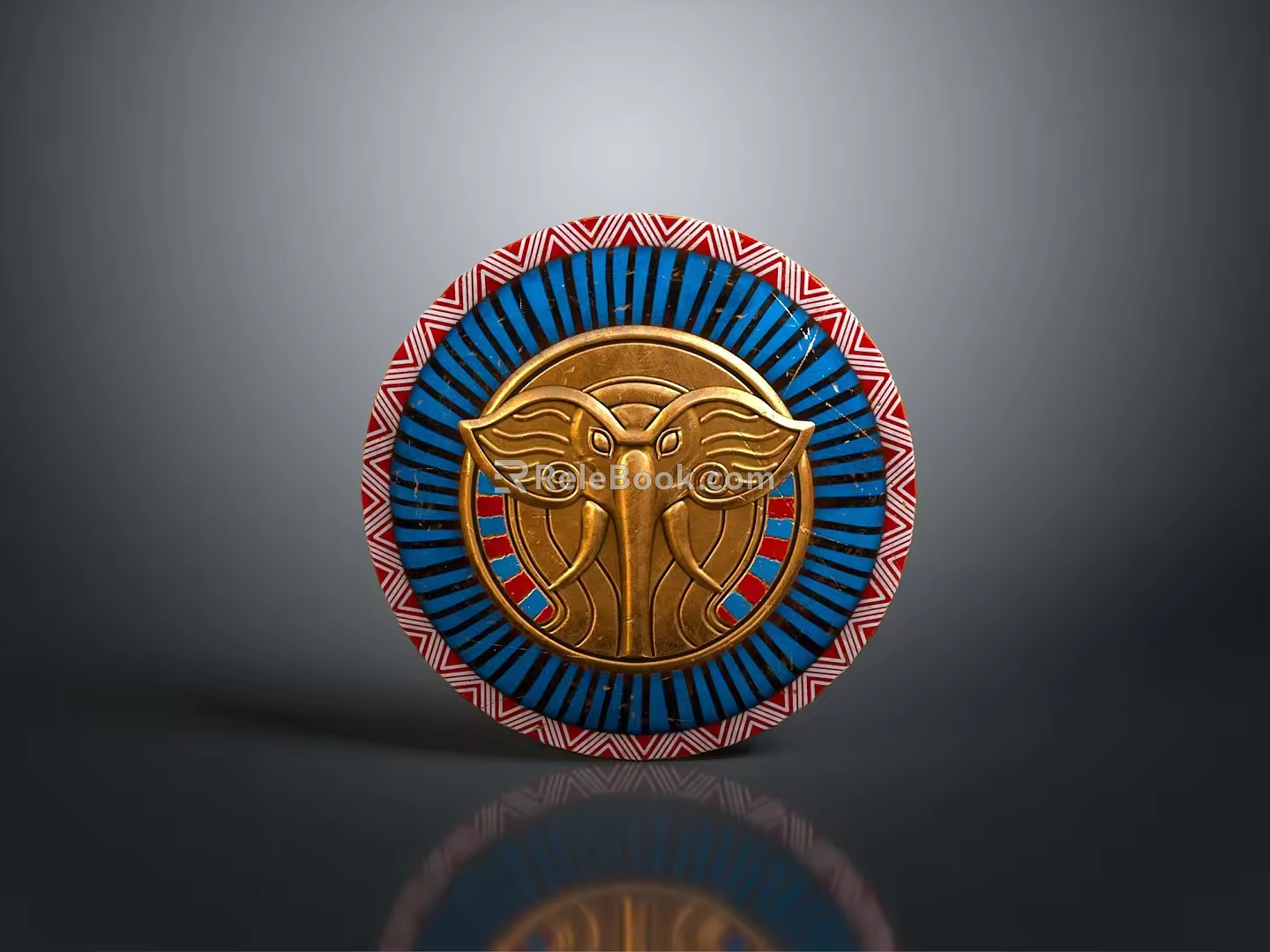 Medieval Shield Ancient Shield Defensive Weapon Ancient Shield Iron Shield Protective Shield Wooden Shield 3d model