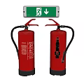 Fire hydrant fire extinguishing safety indicator escape indicator light 3d model