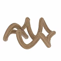 Artistic Wooden Curved Intertwined Architectural Component Decorative Structure Design