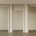Modern Decorative Door Arches with Molding in Minimalist Interior Design and Beige Walls