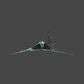 Futuristic Black Flying Vehicle Design With Transparent Canopy Propellers And Red Accents