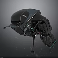 Mechanical Beetle 3D Render With Metallic Shell Robotic Legs And Glossy Surface 3d model