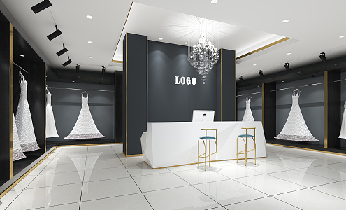 Modern Bridal Shop 3d model