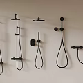 Modern Black Bathroom Shower Fixtures With Various Handheld And Overhead Designs