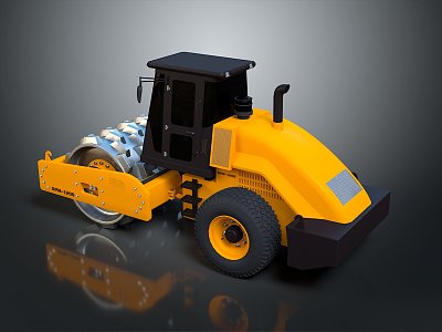 Asphalt paver road roller asphalt paver road car asphalt car 3d model