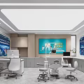 Modern Dental Clinic Interior With Treatment Chair Medical Equipment And Workstation