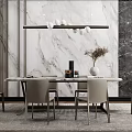 Modern Dining Table and Chair Combination 3d model