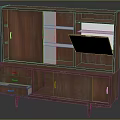 Modern Wooden Hallway Side Cabinet With Drawers Shelves And Cabinet Doors