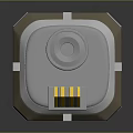 Hexagonal Daily Use Appliance With Brown Blue Body Yellow Black Striped Top And Silver Lid