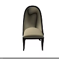 Elegant Modern Dining Chairs With Light Upholstered Seat Back And Dark Wood Frame