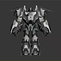 Futuristic Mechanical Robot With Armor Plates Arms Wings And Joints