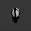 Modern Firefighting Equipment Gas Mask with Transparent Lenses and Black Body Design