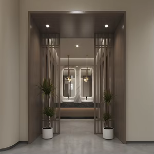 Modern public toilet sink 3d model
