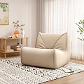 Nordic Lazy Sofa Cream Lazy Sofa Leisure Chair 3d model