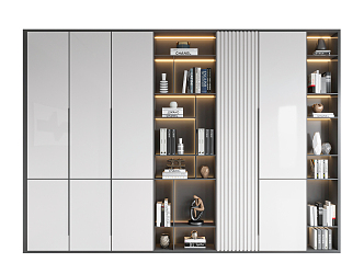 Modern bookcase 3d model