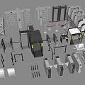 Public Facilities With Turnstiles Security Check Equipment Revolving Doors And Barriers