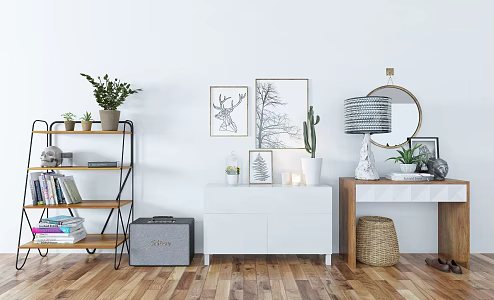 Nordic Storage Rack Storage Rack Combination 3d model