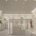 Elegant Style Clothing Store With Modern Interior Archway Entrance And Clothing Displays