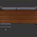 Wooden Bench With Metal Accents Sturdy Backrest And Stylish Leg Design