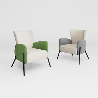 Modern Leisure Chair Single Chair Reading Chair Fabric Chair Nordic Chair 3d model