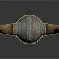 Viking Weapon Helmet With Horned Design And Metal Riveted Construction