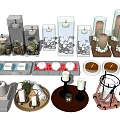 Modern candles 3d model