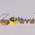 Modern Front Desk Reception Area With Colorful Desks Staff And Bright Sky Background