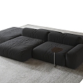 Modern double-sided sofa multiplayer sofa sofa 3d model