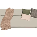 Modern Multiplayer Sofa Shaped Sofa 3d model