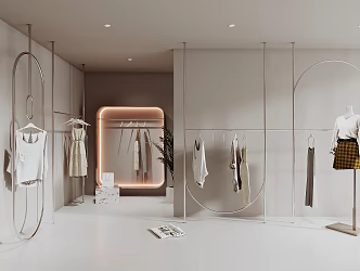 Clothing Store Women's Clothing Store Clothing Shelf 3d model