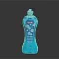 Blue Dishwash Liquid Bottle With Ultra Clean Formula And Bubbles Design