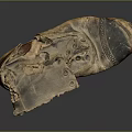 Vintage Worn Leather Shoes With Distressed Upper And Aged Sole Details