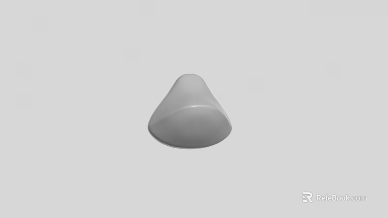 Game Movie Character Gray Cone 3D Model Simple Design Basic Shape Rendering 3d model