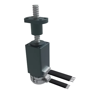 Industrial Metal Mechanical Linear Actuator With Screw Drive And Motor Structure 3d model