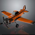 Red Vintage Model Airplane With Propeller Tail Letter P And N234M Registration On Dark Background