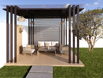 Modern Pavilion Landscape Pavilion 3d model