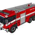 Red And White Six Wheeled Heavy Duty Fire Rescue Utility Vehicle For Emergency Services