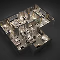 High End Modern Sofa And Coffee Table Set For Upscale Residential Full House Interior Design