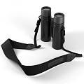 Nikon Black Binoculars Commercial Equipment With Adjustable Focus And Comfortable Strap 3d model