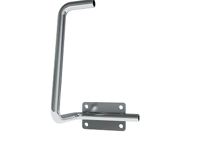 Durable Stainless Steel Curved Bracket With Mounting Plate And Fixing Holes 3d model