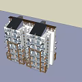 Modern Multistory Apartment Building Exterior With Multiple Balconies And Brown White Facade