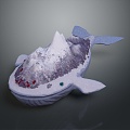 whale cartoon whale mammal marine mammal marine animal fish freshwater fish marine fish 3d model